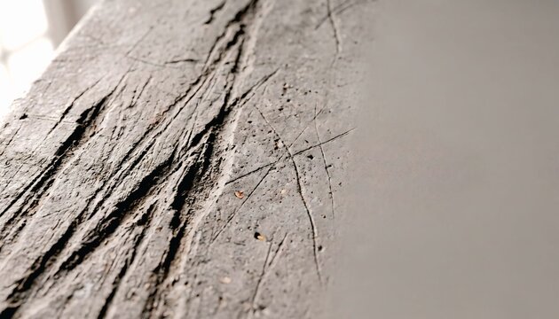Gray scratched concrete surface distressed industrial texture background with empty space