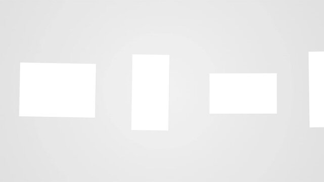 Branding Identity Mockup Animation with Minimalist White Paper Blanks on Neutral Background 4k video