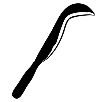 a vector work tool called a sickle which has an authentic shape and many uses