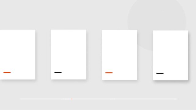 Minimalist White Paper Mockup Animation for Branding Identity and Design Presentations 4k video