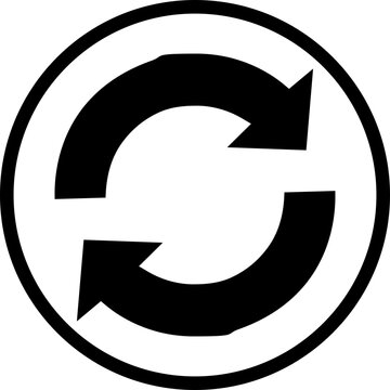 Recycle - black on white minimalist