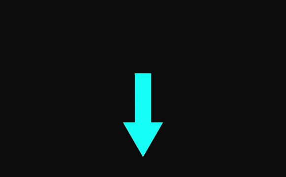 the arrow moves back and forth . the arrow shows where to go .