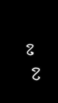 Animated sleep Z symbol loop, white outline on transparent background for night