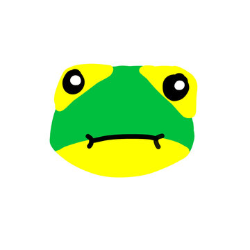yellow green frog