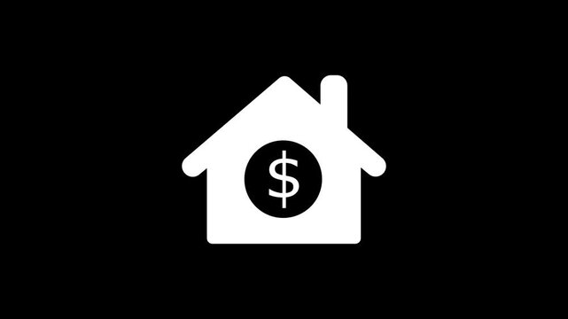 Animated Real Estate Concept Icon in 4K for Property Investment and Smart Housing Design