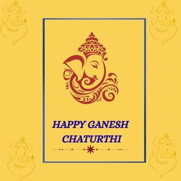 Happy Ganesh Chaturthi Celebration Background Video with Lord Ganesha Festival Greeting