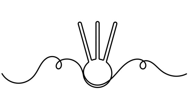 Continuous one line animating a Comet celestial symbol shooting star icon sign minimalist single art sci-fi video intros and space educational science clips motion graphic moving on white background