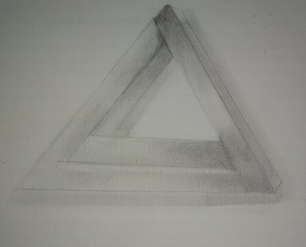Impossible Triangle Pencil Drawing