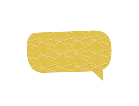Yellow pixel art speech bubble icon