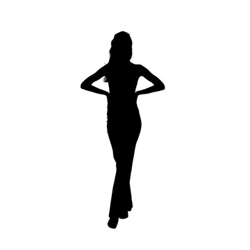 silhouette of a woman Model.