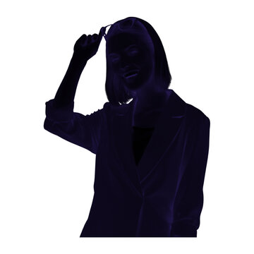 silhouette of a woman Model.