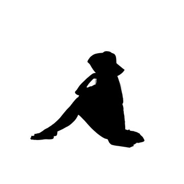 silhouette of a woman Model.