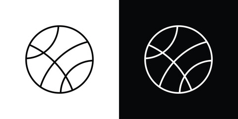 Basketball icon outline symbol pack © Annimo