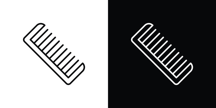 Hair brush icon outline symbol pack