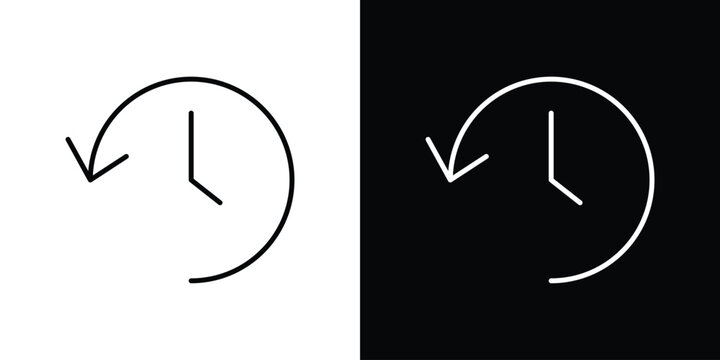 Past time icon outline symbol pack