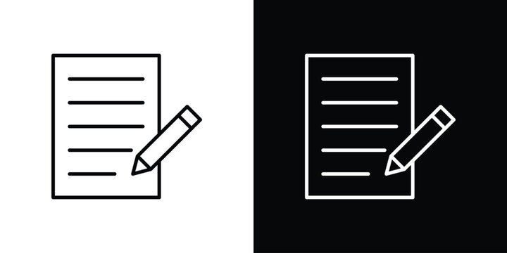 Paperwork icon outline symbol pack