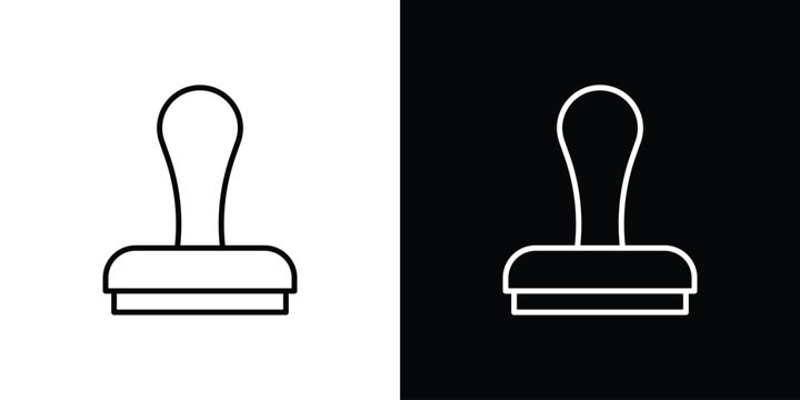 Stamp icon outline symbol pack