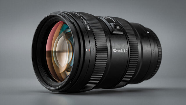 High-quality close-up of a professional camera lens showcasing precision optics, zoom technology, and premium photography equipment, ideal for photography, filmmaking, and creative media concepts.