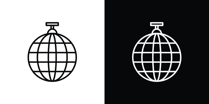 Disco ball icon vector symbol bundle