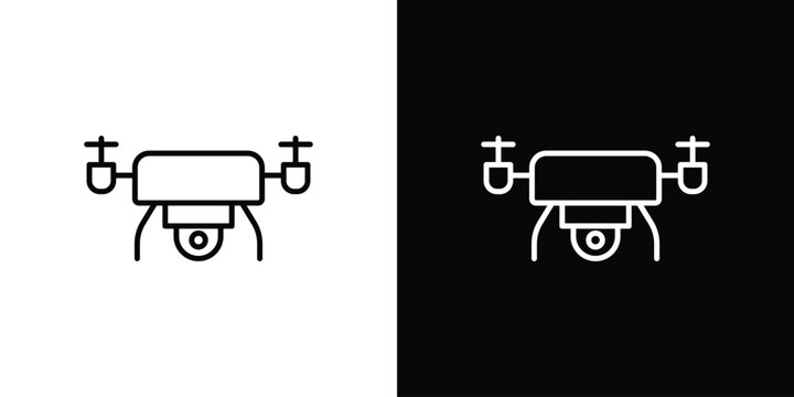 Drone icon vector symbol bundle