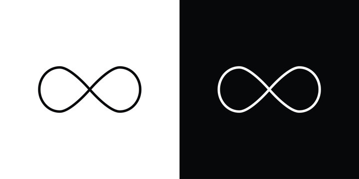 Infinity icon vector symbol bundle