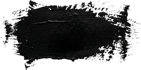 Abstract Black Brushstroke: A bold and textured black brushstroke with rough edges, creating a striking abstract element perfect for graphic design and artistic backgrounds. © Sorna