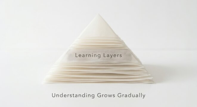 Stacked Tracing Paper Layers Illustrating Learning Growth and Understanding