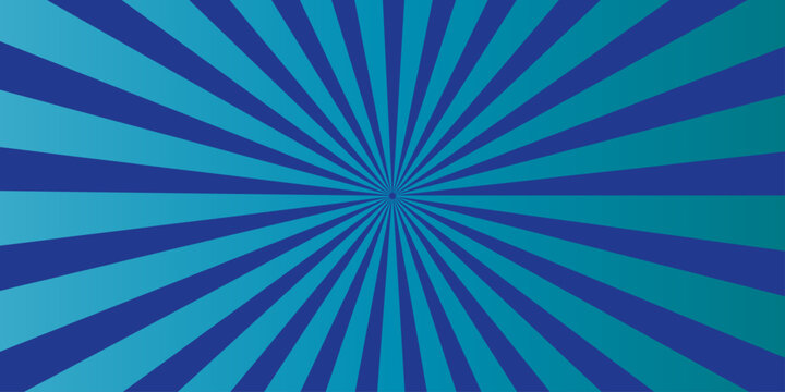 Radial gradient with deep blue and teal radiating lines creating a sunburst effect, abstract and dynamic.