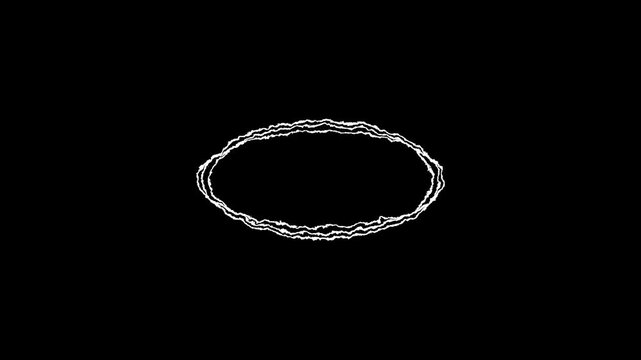 Hand drawn white doodle highlight shapes and lines animation