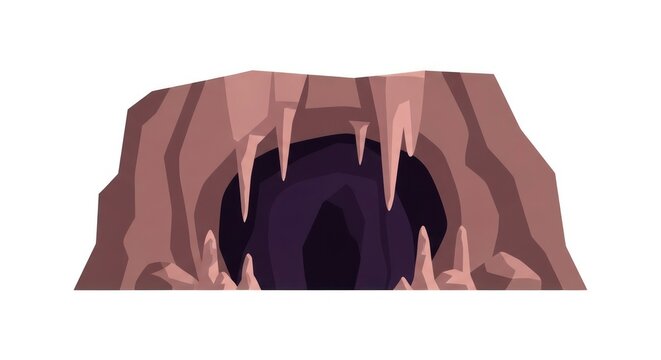Cave entrance with rocky formation.