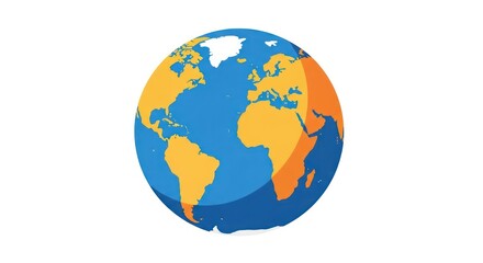 Naklejka premium Illustration of colorful earth globe.