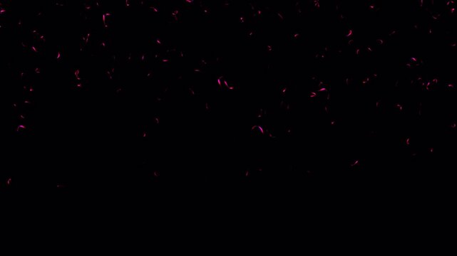 赤い彼岸花の花びらがゆっくり舞い散る、4K画質の背景透過素材