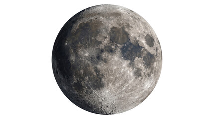 Naklejka premium Detailed Lunar Surface Full Moon Disc Closeup.