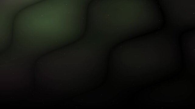 A seamless looping background featuring smooth flowing waves in deep black and muted green tones.
