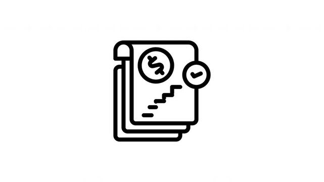 financial statements animated icon
