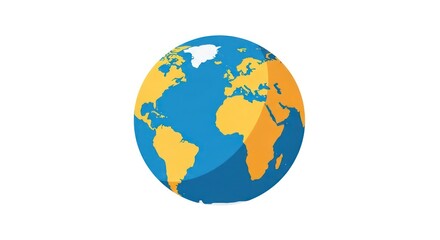 Naklejka premium Globe Earth Planet World Map.