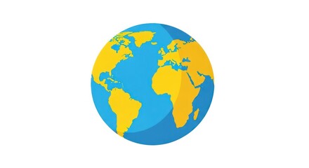 Naklejka premium Globe Earth Planet World Map Illustration.
