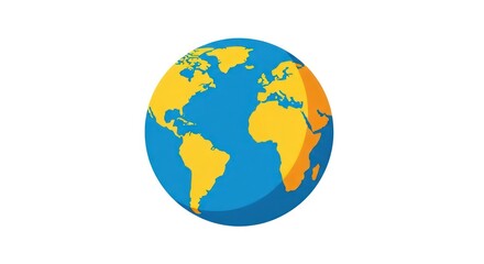 Fototapeta premium Globe Earth Planet World Map Illustration.