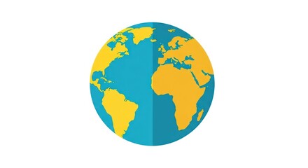 Fototapeta premium Globe Earth Planet World Map Illustration.