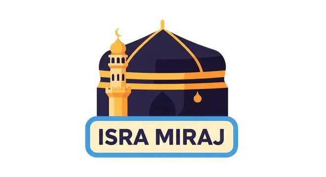 Islamic Isra Miraj Night Journey Celebration.