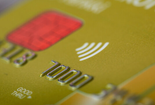 Contactless payment icon coloured.
