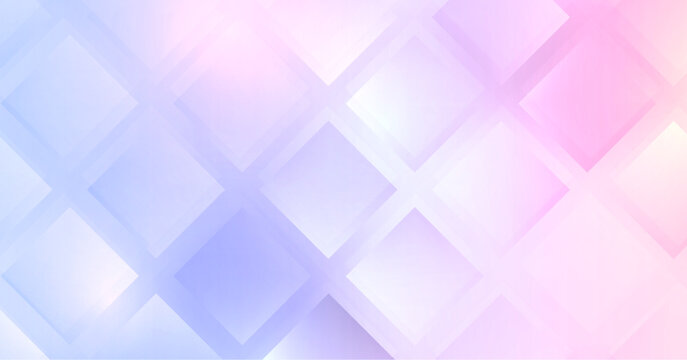 Pink blue geometric background with shiny diamond shapes, abstract grid pattern with glowing square elements.