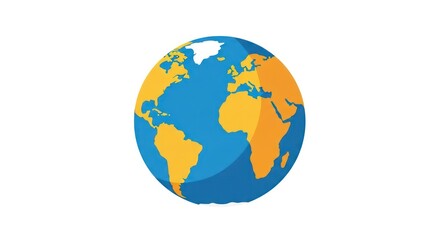 Naklejka premium Globe Earth Planet World Map.