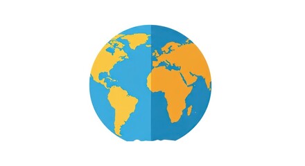 Fototapeta premium Globe Earth Planet World Map Illustration.
