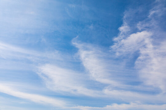 White clouds and blue sky