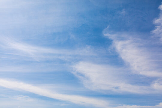White clouds and blue sky