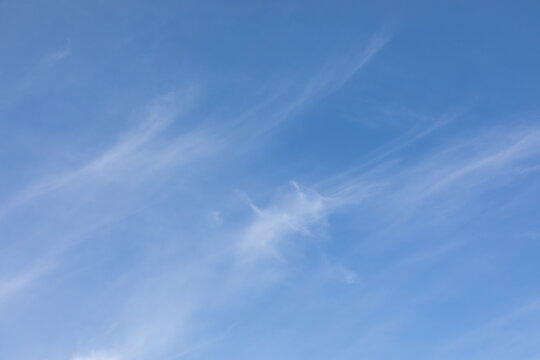 White clouds and blue sky