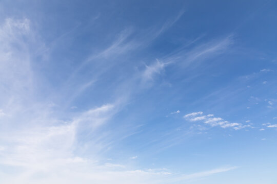 White clouds and blue sky
