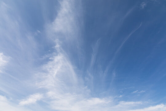 White clouds and blue sky