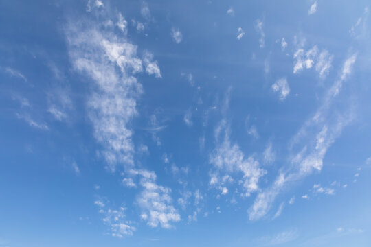 White clouds and blue sky